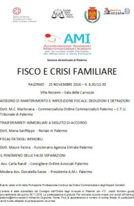 FISCO E CRISI FAMILIARE @ Villa Niscemi – Sala delle Carrozze | Palermo | Sicilia | Italia