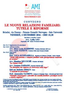Le nuove relazioni familiari: tutele e riforme @ Palazzo Granafei Nervegna -Sala Università | Brindisi | Puglia | Italia
