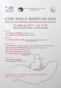 CON NOI E DOPO DI NOI @ Nola - biblioteca comunale | Nola | Campania | Italia