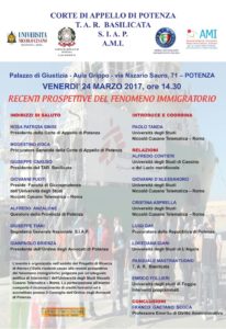 Recenti prospettive del fenomeno immigratorio @ Palazzo di Giustizia - Aula Grippo | Potenza | Basilicata | Italia