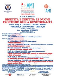 BIOETICA E DIRITTO: LE NUOVE FRONTIERE DELLA GENITORIALITA' @ Officine Cantelmo | Lecce | Puglia | Italia