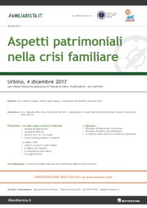 Aspetti patrimoniali nella crisi familiare @ Aula Udienze Penali primo piano presso il Tribunale di Urbino | Reggio Emilia | Emilia-Romagna | Italia