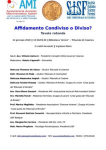 Affidamento condiviso o diviso @ Tribunale di Cosenza - Biblioteca Arnoni | Cosenza | Calabria | Italia
