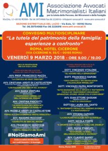 “La tutela del patrimonio della famiglia: esperienze a confronto” @ ROMA, HOTEL CICERONE | Roma | Lazio | Italia