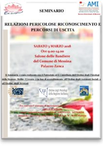 Relazioni pericolose. Riconoscimento e percorsi di uscita @ Presso Centro Erra | Messina | Sicilia | Italia