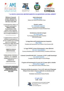 "La nuova legge sul biotestamento e le questioni ancora aperte" @ Biblioteca Comunale Porretta Terme (BO), Via Roma 22