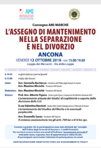 L' assegno di mantenimento nella separazione e nel divorzio @ Loggia dei mercanti, Ancona | Ancona | Marche | Italia