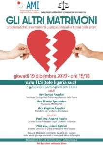 Gli altri matrimoni. Problematiche, orientamenti giurisprudenziali e tutela della prole @ La Spezia - Sala Tele Liguria Sud