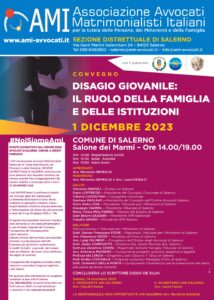 Il disagio giovanile: Il ruolo della famiglia e delle Istituzioni @ Salerno, Palazzo di Città, Salone dei Marmi