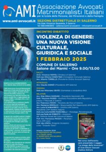 INCONTRO DIBATTITO - Violenza di genere: una nuova visione culturale, giuridica e sociale @ Comune di Salerno, Salone dei Marmi